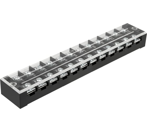 Блок зажимов клеммный REXANT БЗН ТВ-4512 4мм2, 45A, 12 пар 11-2158 1