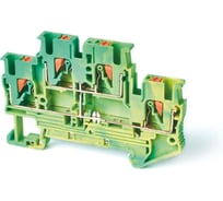 Зажим пружинный с нажимной кнопкой HLT PT 4мм2, РЕN, двухуровневый, 22A, 50шт 081-25-032