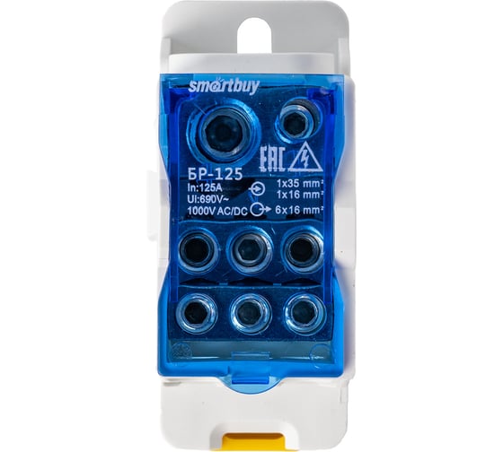 Блок распределительный SMARTBUY БР 125A на DIN-рейку SBE-bcdb-125