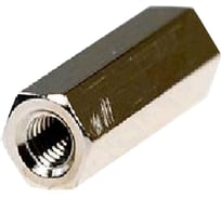 Стойка для плат ЦКИ Глобал круглая, D6 3.2x5, латунь/никель, 10 шт 84481