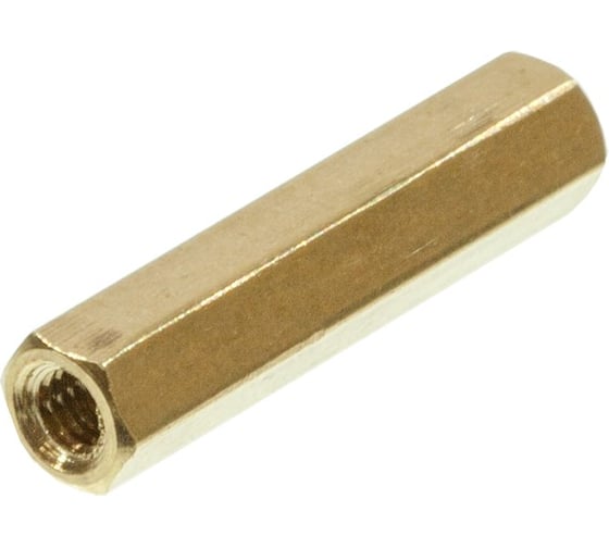 Шестигранная стойка для печатных плат ЦКИ Глобал внутренняя/внутренняя М3x22 латунь 100 шт. 74636