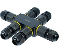 Соединитель-коннектор STEKKER для проводов S 3-контактный LD559, водонепрониц. пружинный контакт, 50561