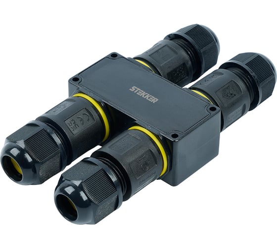 Соединитель-коннектор STEKKER для проводов H 3-контактный LD558, водонепрониц. пружинный контакт, 50560