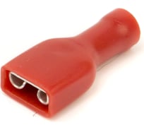 Плоский наконечник полностью изолированный (розетка) 0,25-1,5 кв.мм 6,3x0,8 мм (РППИ-М) 100шт DKC 2A02TP