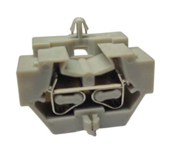 Мини-клемма UPUN UJ2-2.5/2X2Q, 4 точки подключения в клемме, боковой подвод кабеля, тип фиксации провода: пружинный, номинальное сечение: 2,5 мм кв., 24A, 500V, цвет: серый, 105 шт. erp859438