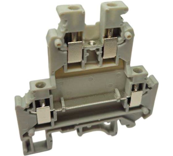 Этажная клемма UPUN UKJ-2.5/2-2, тип фиксации провода: винтовой, номинальное сечение: 2,5 мм кв., 24A, 800V, цвет: серый, 100 шт. erp859360