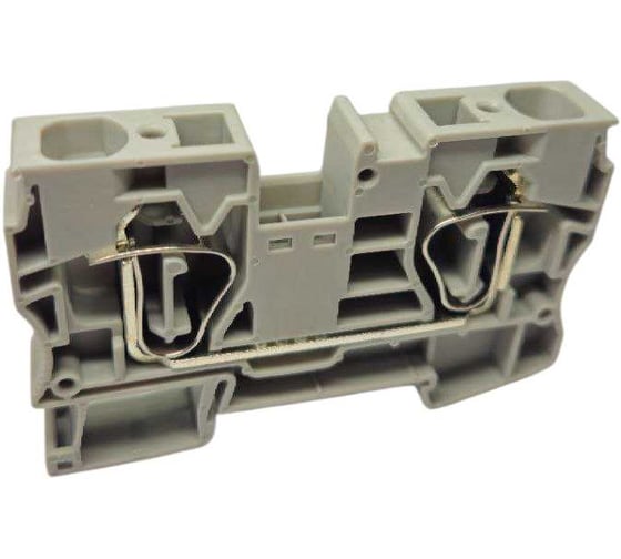 Проходная клемма UPUN UJ5-16,тип фиксации провода: пружинный, номинальное сечение: 16 мм кв., 90A, 800V, цвет: серый, 30 шт. erp859433