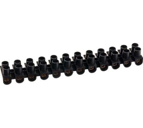 Винтовая клемма duwi ЗВИ-5 полипропилен 2,5-6мм2 12пар 120С черный, 26623 5