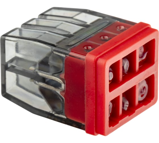 Монтажные клеммы duwi прозрачные СМК 772-206, 2,5мм2 (Cu+Alu), 5 шт. 26732 4