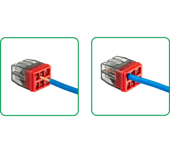 Монтажные клеммы duwi прозрачные СМК 772-206, 2,5мм2 (Cu+Alu), 5 шт. 26732 4