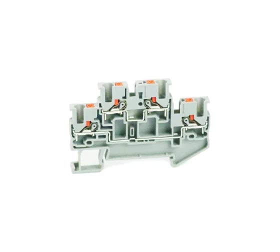 Клемма нажимная двухуровневая UPUN UJ6-2.5/2-2, 10 шт 421467 erp859411-1