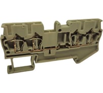 Клемма для подключения модулей UPUN UJ5-2.5/2X2-U, 4 точки подключения в клемме, тип фиксации провода: пружинный, номинальное сечение: 2,5 мм кв., 28A, 400V, цвет: серый, 10 шт erp865514-1