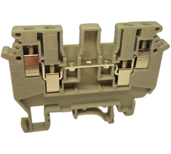 Проходная клемма UPUN UKJ-2.5/2X2, 4 точки подключения в клемме, тип фиксации провода: винтовой, номинальное сечение: 2,5 мм кв., 32A, 800V, ширина: 5,2 мм, цвет: серый, 10 шт erp859349-1