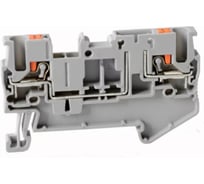 Проходная клемма UPUN UJ6-2.5FD для штыря-разъединителя, тип фиксации провода: push-in, номинальное сечение: 2,5 мм кв., 20A, 500V, цвет: серый, 60 шт. erp859398