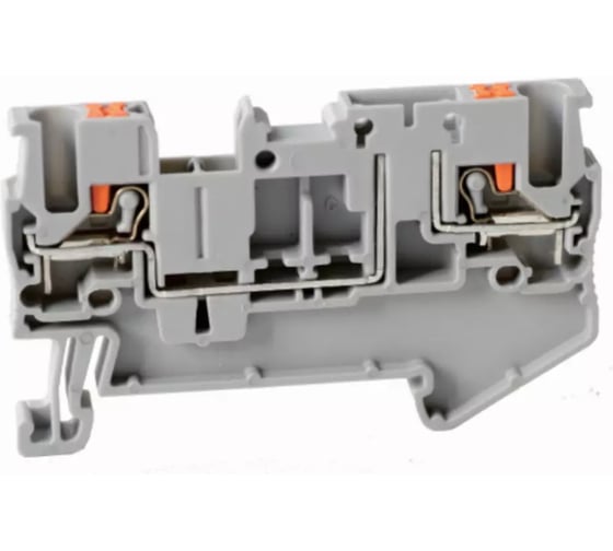 Проходная клемма UPUN UJ6-2.5FD для штыря-разъединителя, тип фиксации провода: push-in, номинальное сечение: 2,5 мм кв., 20A, 500V, цвет: серый, 60 шт. erp859398