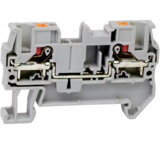 Проходная клемма UPUN UJ6-4/1X2, 3 точки подключения в клемме, тип фиксации провода: push-in, номинальное сечение: 4 мм кв., 32A, 800V, цвет: серый, 70 шт. erp859408