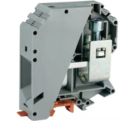 Проходная клемма UPUN UKJ-150, тип фиксации провода: винтовой, номинальное сечение: 150 мм кв., 309A, 1000V, цвет: серый, 1 шт erp859446-1