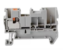 Клемма для подключения внешнего разъема UPUN UJ6-2.5V, 2 точки подключения в клемме, тип фиксации провода: push-in, номинальное сечение: 2,5 мм кв., 24A, 800V, цвет: серый, 10 шт. erp859389-1