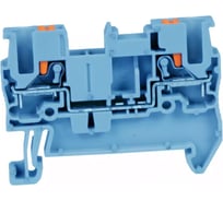 Проходная клемма UPUN UJ6-2.5(BU),2 точки подключения в клемме, тип фиксации провода: push-in, номинальное сечение: 2,5 мм кв., 24A, 800V, цвет: синий, 100 шт. erp859391