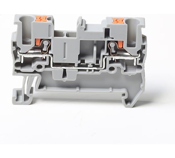 Проходная клемма UPUN UJ6-2.5,2 точки подключения в клемме, тип фиксации провода: push-in, номинальное сечение: 2,5 мм кв., 24A, 800V,цвет: серый, 100 шт. erp859390