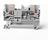 Проходная клемма UPUN UJ6-2.5,2 точки подключения в клемме, тип фиксации провода: push-in, номинальное сечение: 2,5 мм кв., 24A, 800V, цвет: серый, 10 шт. erp859390-1