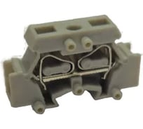 Мини клемма UPUN UJ2-2.5, 2 точки подключения в клемме, боковой подвод кабеля, тип фиксации провода: пружинный, номинальное сечение: 2,5 мм кв., 24A, 500V, цвет: серый, 10 шт. erp859435-1