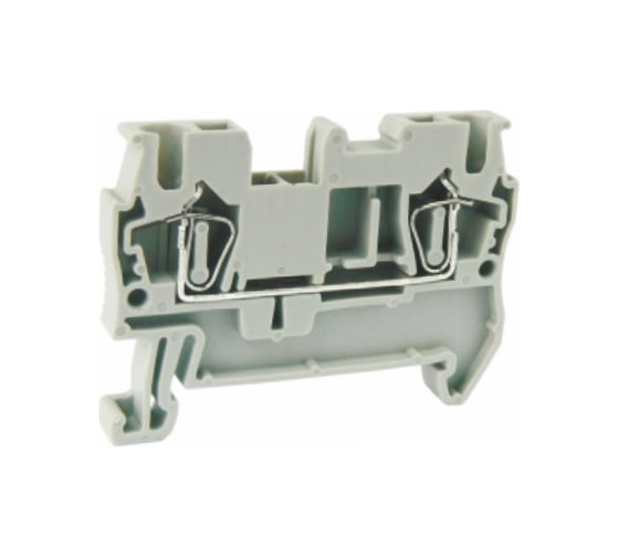 Проходная клемма UPUN UJ5-2.5, 2 точки подключения в клемме, тип фиксации провода: пружинный, номинальное сечение: 2,5 мм кв., 31A, 800V, цвет: серый, 10 шт. erp859434-1