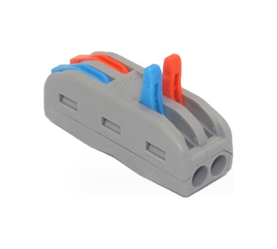 Клеммник Fibox 2 конт. крас.син.клав. зажимной электромонт. проходной 2.5кв.мм PCT-2-2C Т03753827