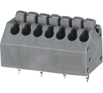 Клеммник Fibox 3 к. ш. 3.50 мм, шахм.межр. 5.00 мм, зажимной 45 гр., сер. на пл. CM-250-3.5-3A GREY Т03758650