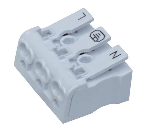 Клеммник Fibox 3 конт. зажимной марк. L ЗемляN ш. 10.0 мм, с заземл. 2.5 кв.мм CM-238-D-3P Т03756353