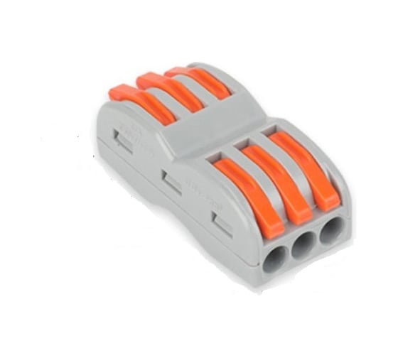 Клеммник Fibox 3 конт. оранж.клав. зажимнойэлектромонт. проходн., сер. 2.5кв.мм PCT-2-3 Т03753825