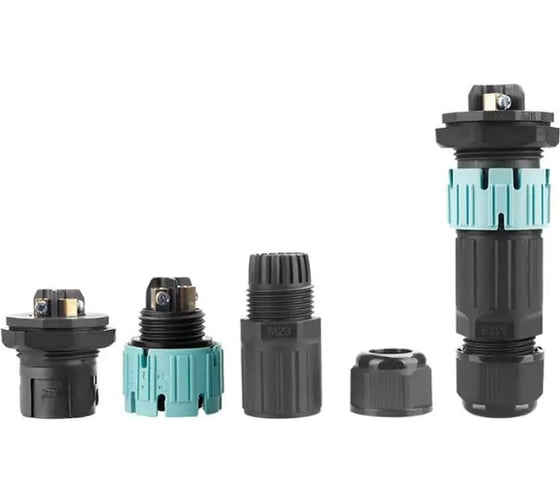 Муфта Fibox 3 конт."вил.-гн." каб. - панель IP68, винт.черн., пр. 2.5 кв.мм 5 - 8 мм EW-M19MP-03X01 Т03753817