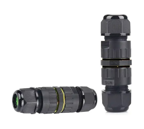 Муфта Fibox 3 конт. IP68, д2-х каб. сеч. пр. 1.5 кв.мм, 3.5 - 7 мм, пвинт. черн. PA EW-M16-3P Т03753806