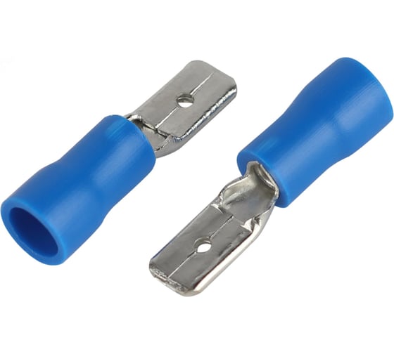 Разъем ANDELI РпИп 2-5-0,8 плоский папа, 100 штук, синий 1.5-2.5мм2 ADL15-170