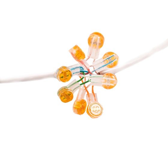 Скотчлок (скотч-лок) TWIST UY2 на 2 провода, жила 0.4-0.9 мм, 20-26 AWG, 50шт. UY2-UL-TWCS/50