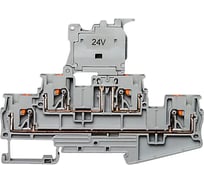 Клемма двухъярусная для установки предохранителя CONTA CPT 4/2/2 HESILED 24V-20, (упак 20шт) 00-00014076