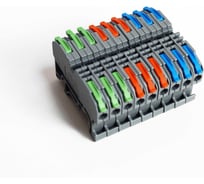 Соединительная клемма DORI на дин рейку (CMK 420-2,5) проходная (0,08-2,5mm2), набор 3 цвета (9 шт.) 56168