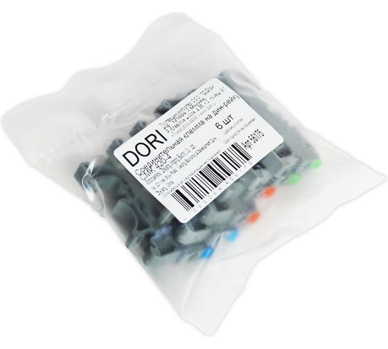 Соединительная клемма DORI на дин рейку (CMK 420-4) проходная (0,2-4mm2), набор 3 цвета (6 шт.) 56175