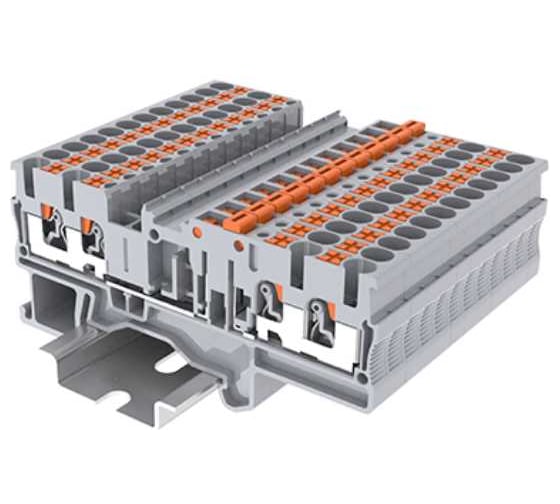 Клемма SUPU TP 2-2 с ножевым размыкателем, Push-in, сечение 2.5мм2, серый 100шт TPK2.5-4-GY