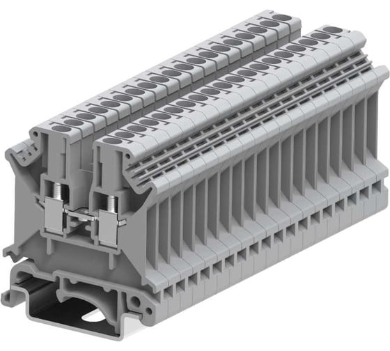 Клемма SUPU UK 1-1 проходная винтовая высокая, сечение 2.5мм2, серый 50шт 303901