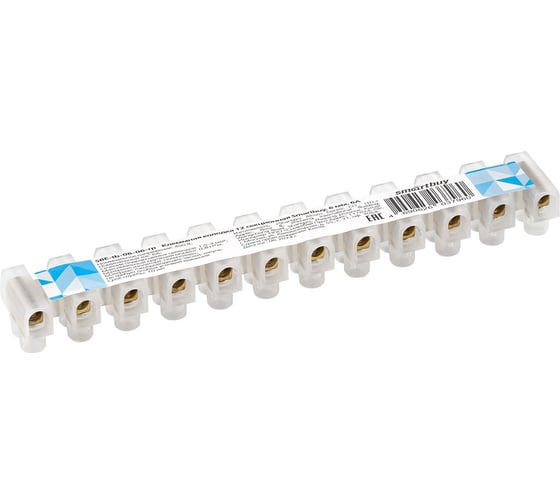 Клеммная колодка SMARTBUY 12 секционная с этикеткой, 6 мм, 6А SBE-tb-06-06-rp