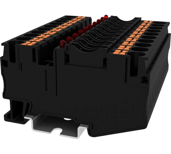 Клемма SUPU TP Push-in, с предохранителем со светодиодом 24VAC/VDC, сеч. 4кв2, черн.100шт TP4-FSI/F-LED24-L/R-BK