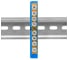 Шина N нулевая ЕТР (3шт) на DIN-изоляторе 8x12мм 8 отверстий синяя 68112-3 3