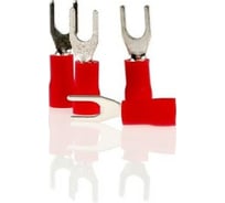 Плоские вилочные наконечники Alca для подключения кабелей красные 4,3мм 10 шт 630340