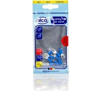 Плоские вилочные наконечники Alca для подключения кабелей синий 4,3мм 10шт 640340