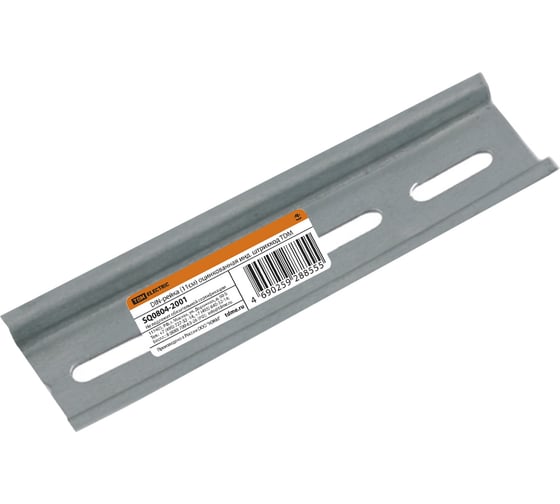 DIN-рейка TDM ELECTRIC 11 см, оцинкованная, индивидуальный штрихкод SQ0804-2001