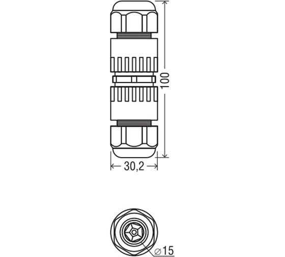 Коннектор Navigator 82 835 NTB-I03-5P-IP68 I-образный, 5PIN 82835