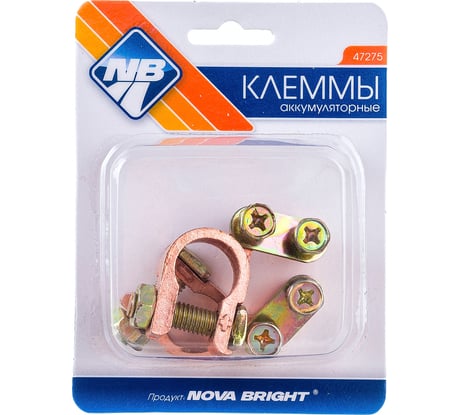 Аккумуляторные клеммы Nova Bright в блистере ВТ 8/9 - 2шт 47275