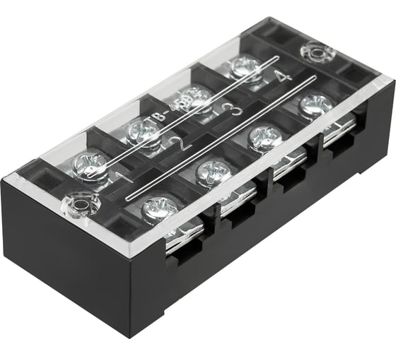 Блок зажимов клеммный REXANT БЗН ТВ-4504 4 мм2 45A 4 пары 11-2152