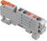 Клемма REXANT СМК 222-621-PT-6 3 вывода рычаг-push-in на DIN-рейку (1-6 мм²) серая (50 шт/уп) 07-5294 1